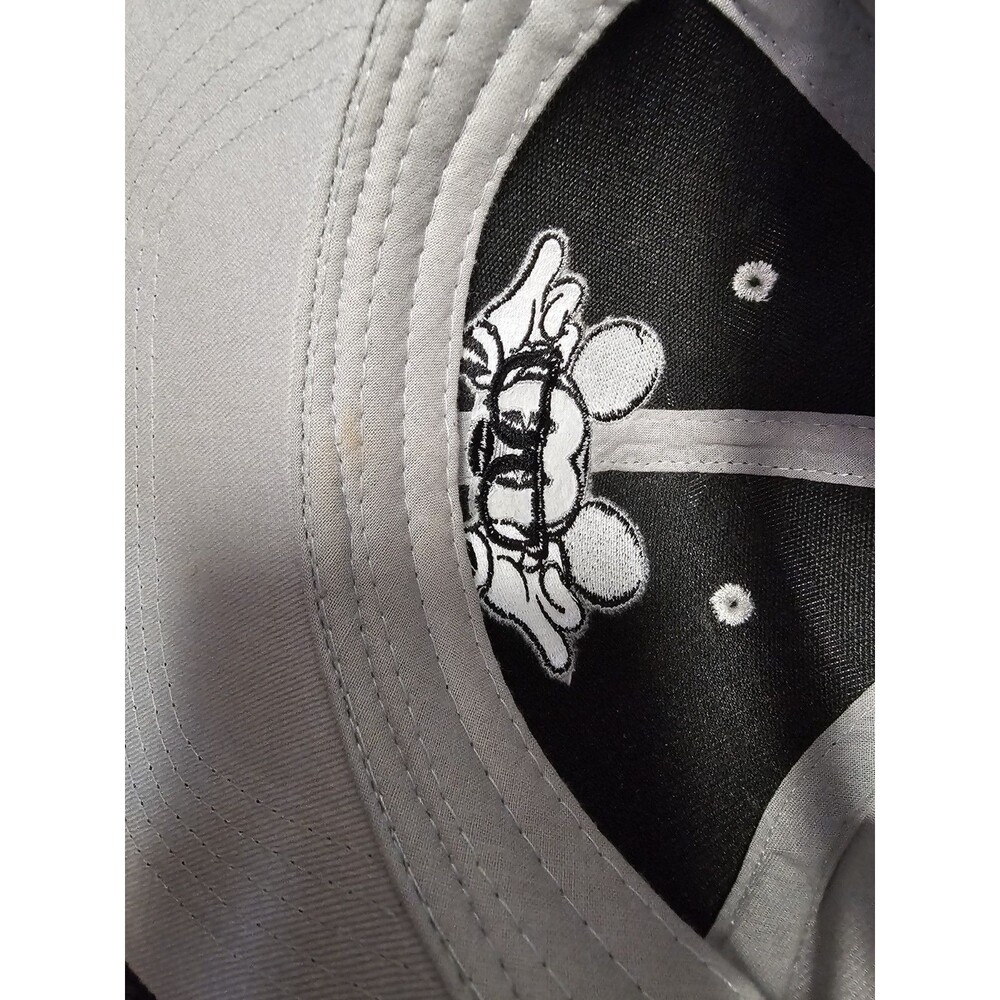 Disney Parks Mickey Mouse Embroidered Glasses Ball Gray Cap Snapback Adult - Picture 3 of 4